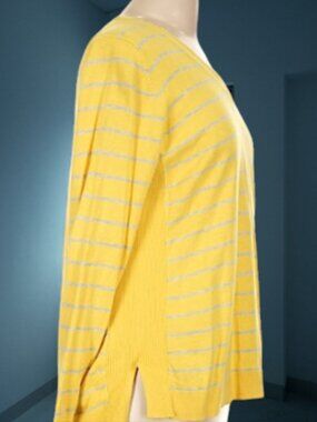 Gap Lemon Peel Striped Light Sweater Top